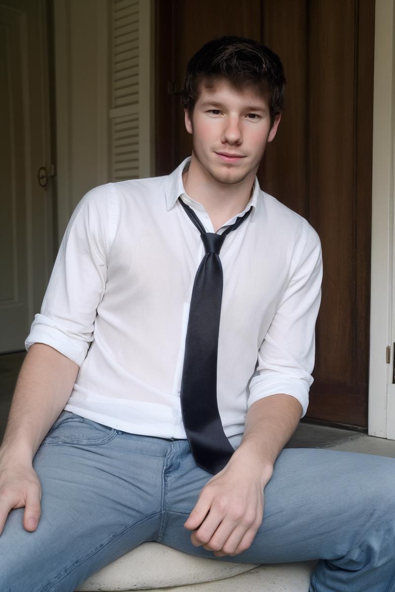 xyz_grid-0009-3298821990-photo of dustin_zito _lora_dustin_zito-07_0.75_, sitting on a mansion stoop wearing a shirt and tie.png